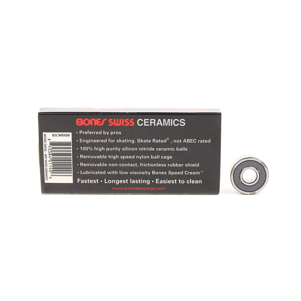 Bones Swiss Ceramic Precision Skateboard Bearings (8 Pack) - Image 2