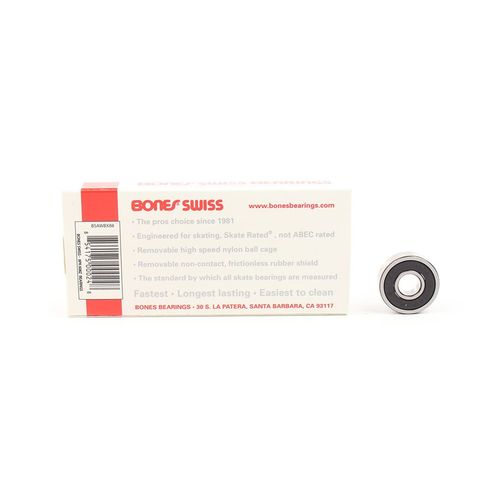 Bones Swiss Precision Skateboard Bearings (8 Pack)
