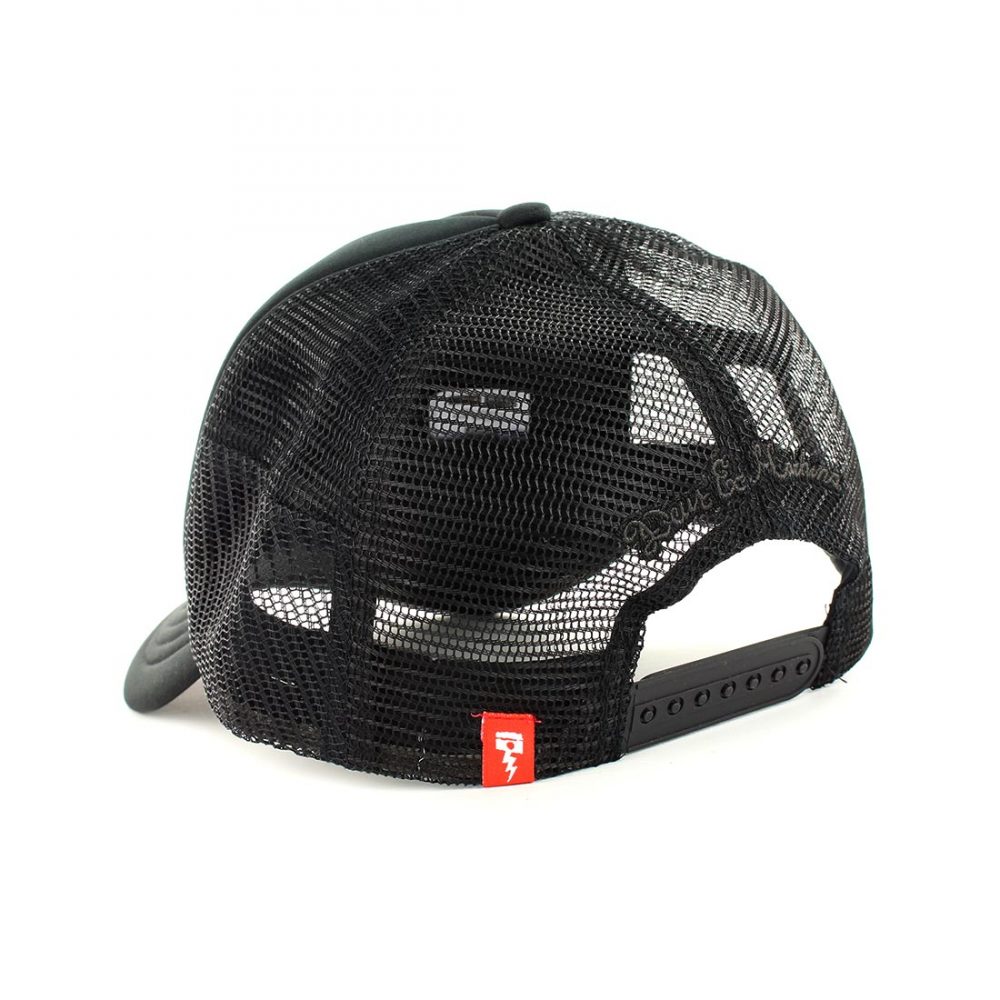 Deus Ex Machina Baylands Mesh Back Trucker Cap - Black