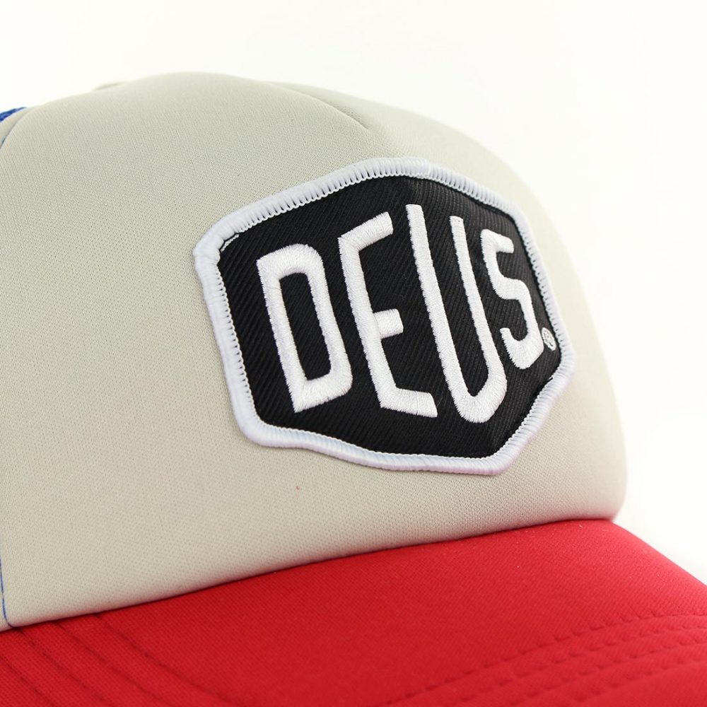 Deus Ex Machina Baylands Mesh Back Trucker Cap - Blue/Red