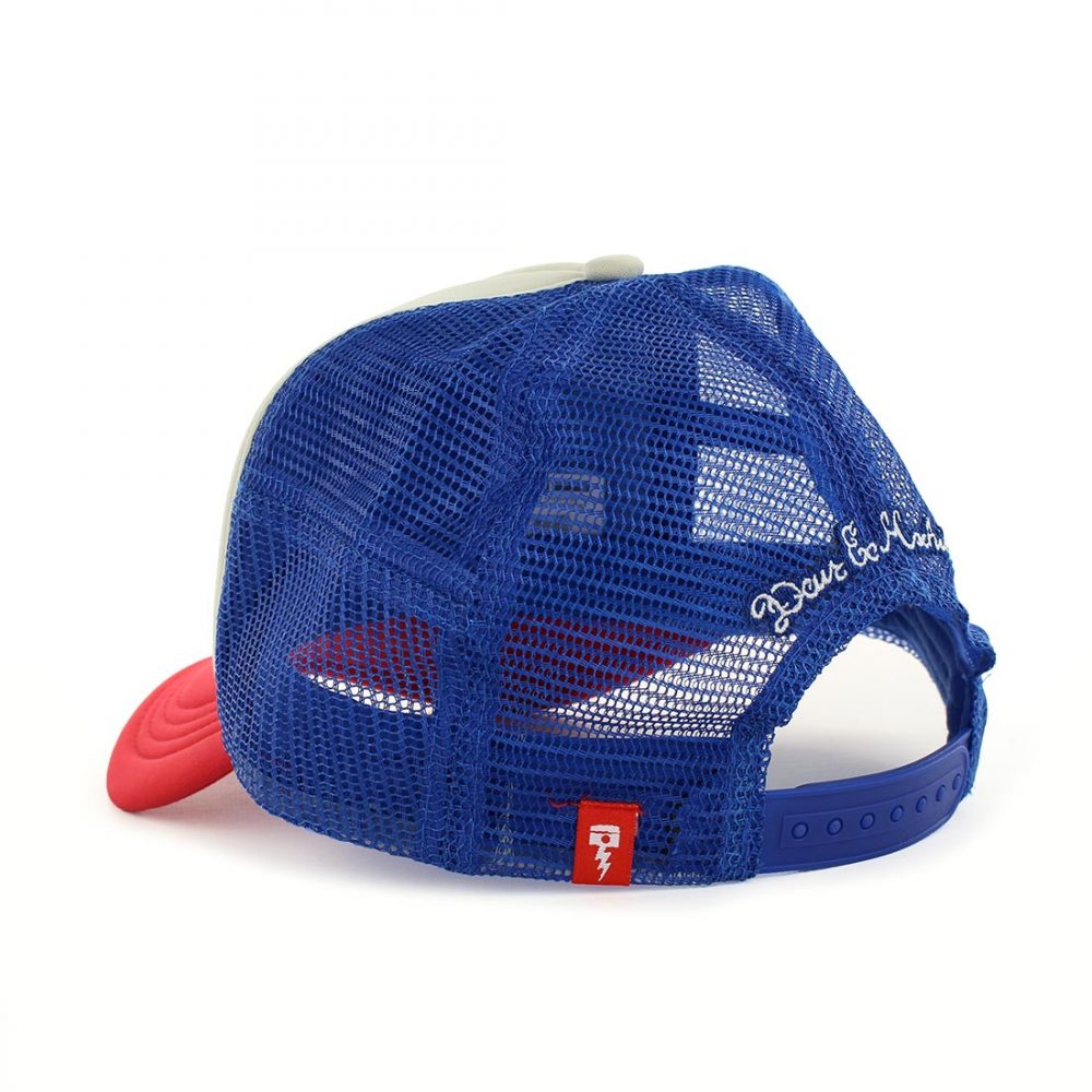 Deus Ex Machina Baylands Mesh Back Trucker Cap - Blue/Red