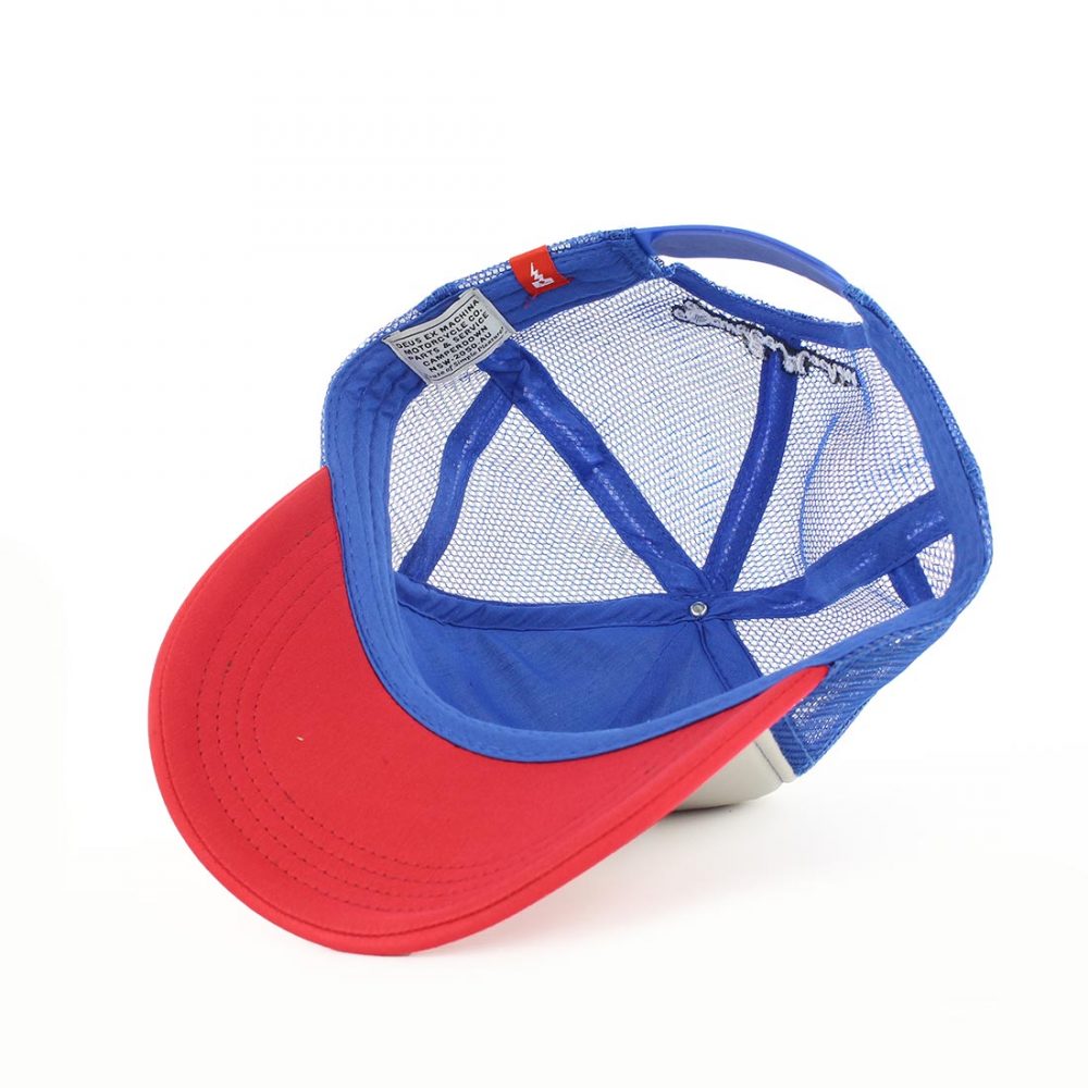 Deus Ex Machina Baylands Mesh Back Trucker Cap - Blue/Red