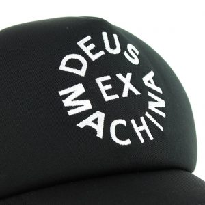 Deus Ex Machina Circle Logo Mesh Back Trucker Cap - Black