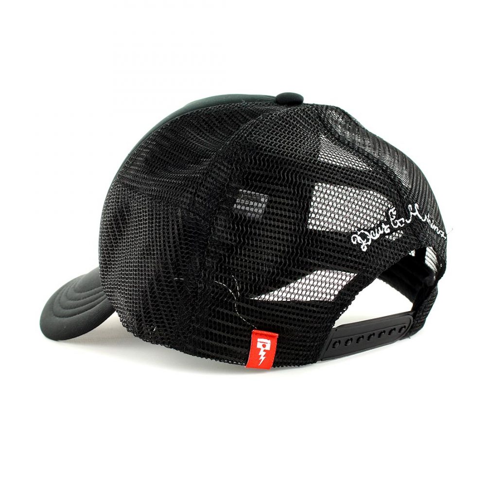 Deus Ex Machina Circle Logo Mesh Back Trucker Cap - Black - Image 3