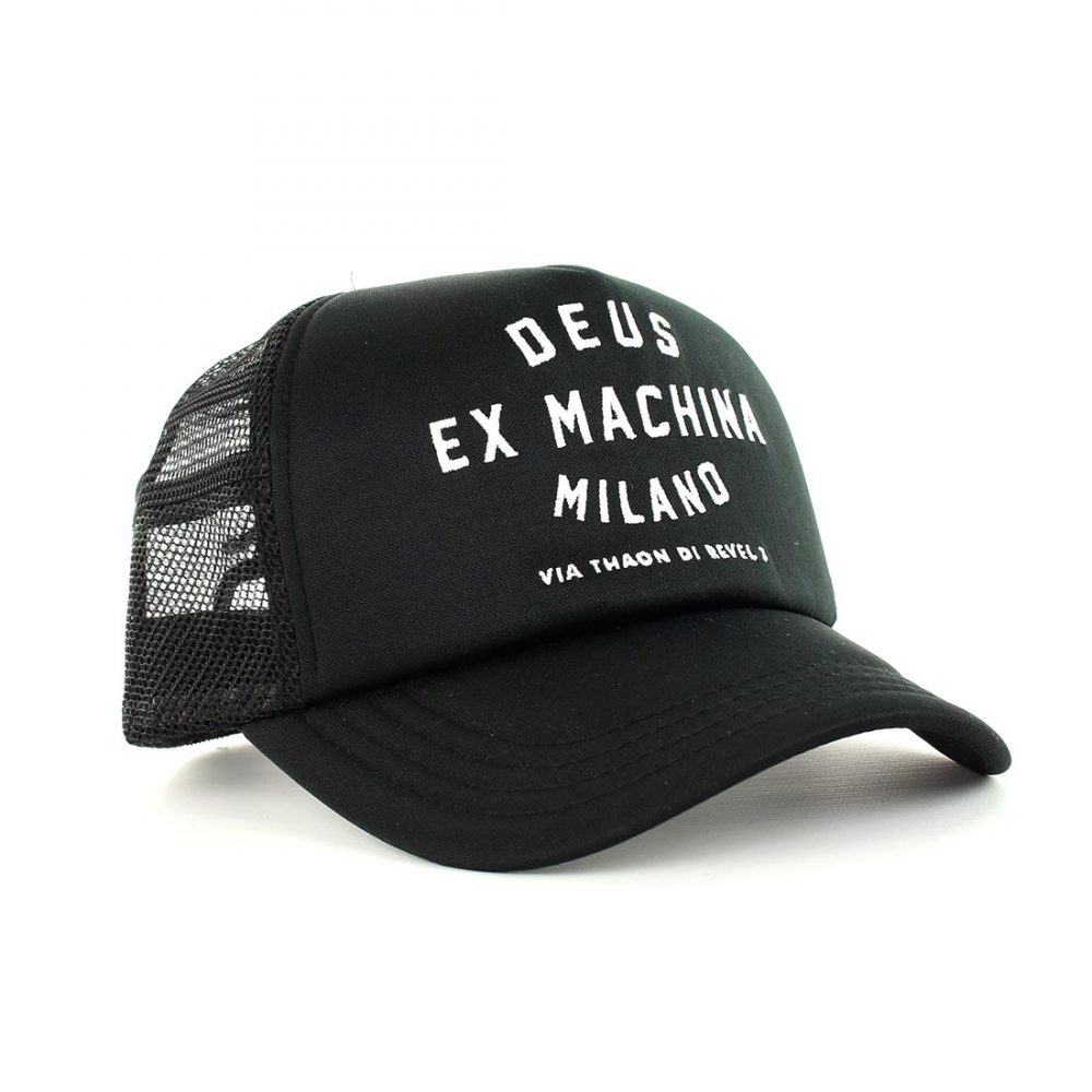 Deus Ex Machina Milano Address Mesh Back Trucker Cap - Black