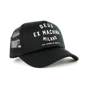 Deus Ex Machina Milano Address Mesh Back Trucker Cap - Black