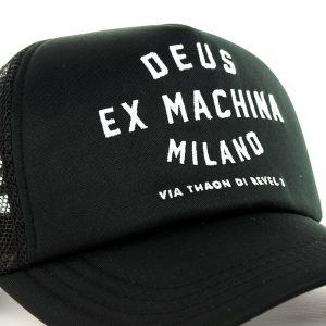 Deus Ex Machina Milano Address Mesh Back Trucker Cap - Black