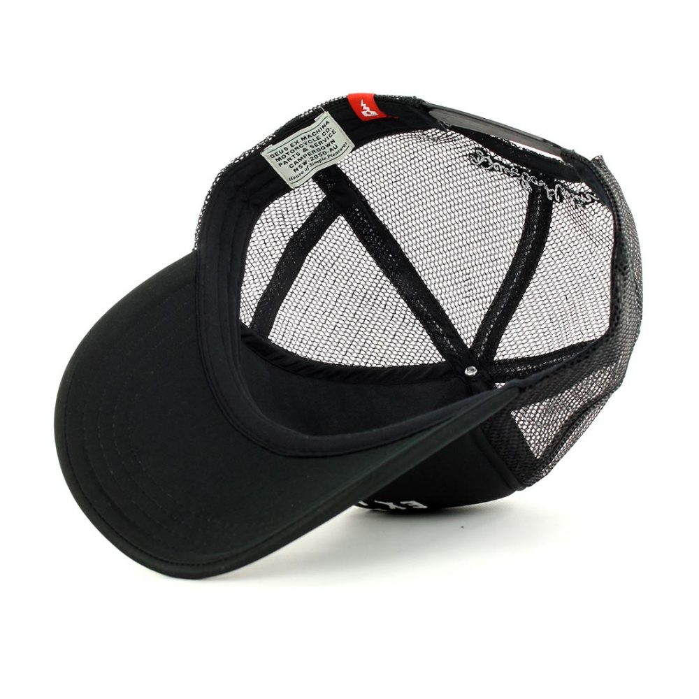 Deus Ex Machina Milano Address Mesh Back Trucker Cap - Black