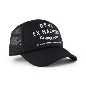 Deus Ex Machina Camperdown Address Mesh Back Trucker Cap - Black
