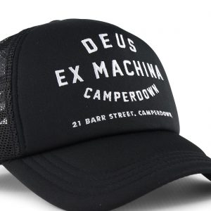 Deus Ex Machina Camperdown Address Mesh Back Trucker Cap - Black