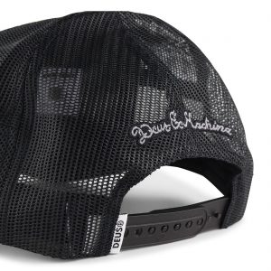 Deus Ex Machina Piston Shield 2 Mesh Back Trucker Cap - Black / White