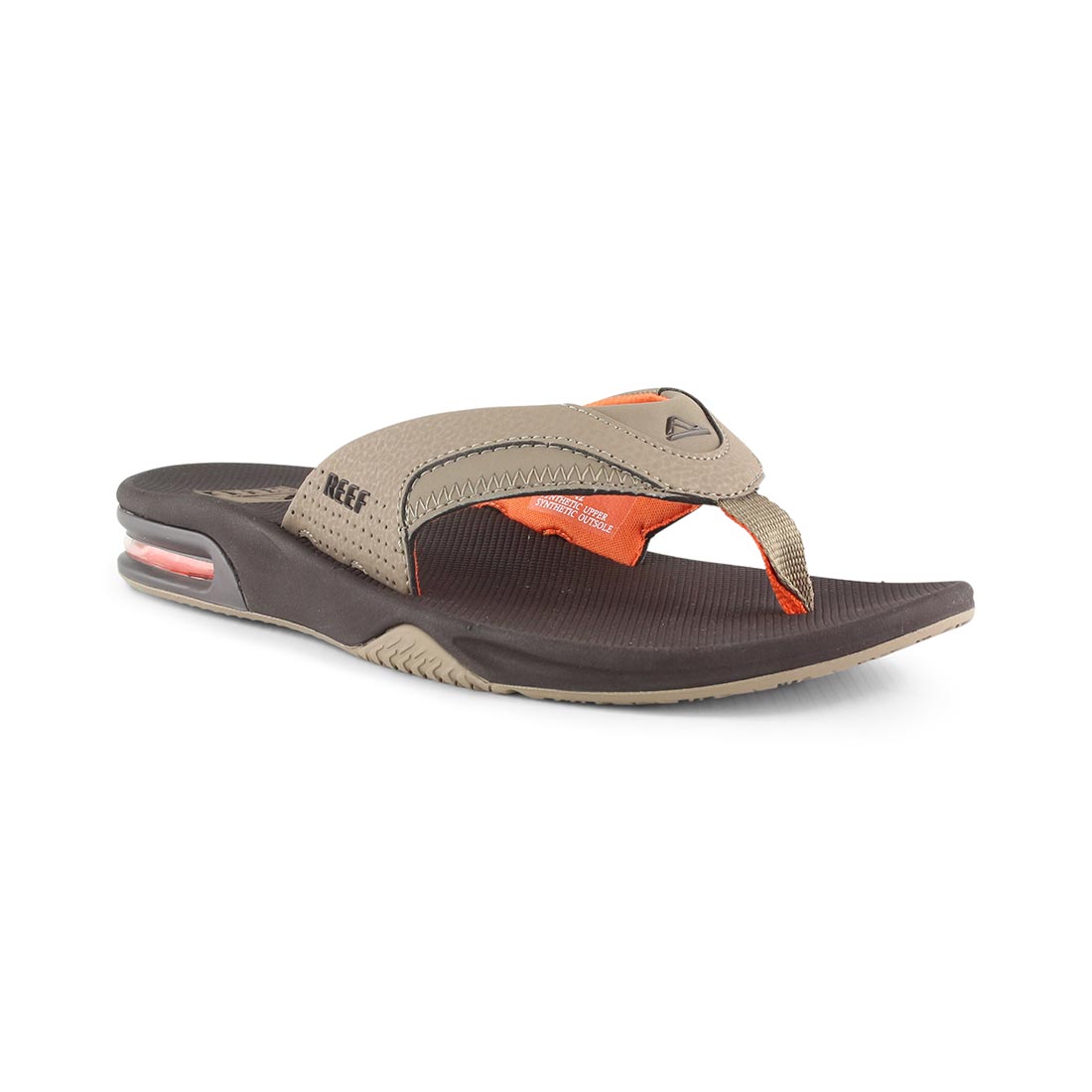 Reef Mens Fanning Sandals Brown Orange Supereight