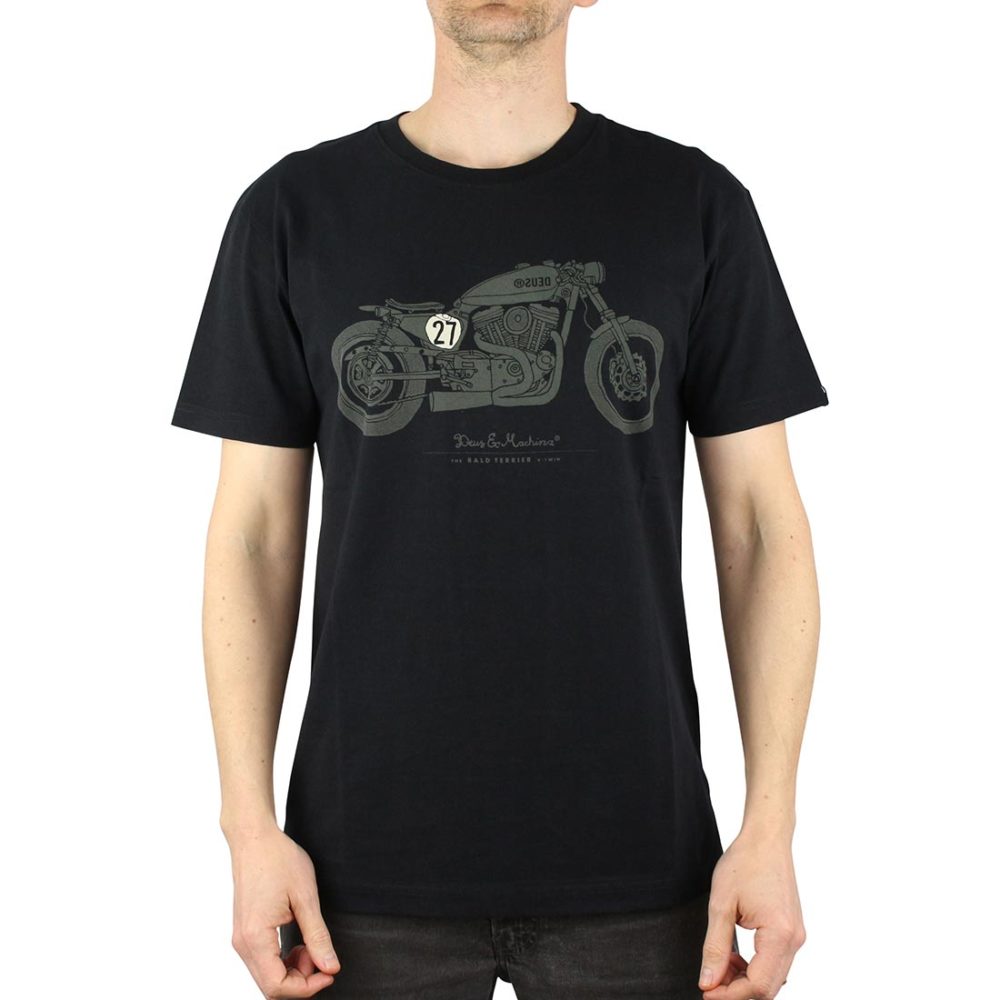 Deus Ex Machina Bald Terrier V-Twin T-Shirt - Black