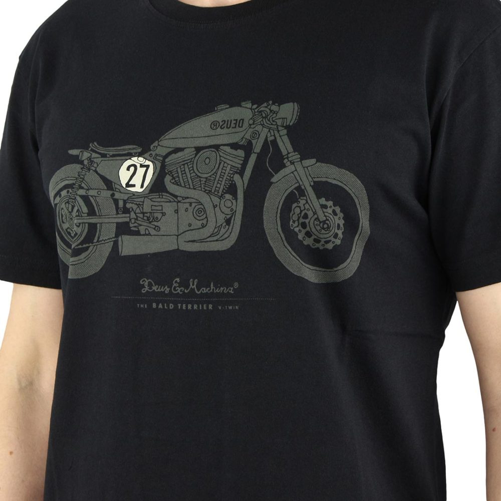 Deus Ex Machina Bald Terrier V-Twin T-Shirt - Black