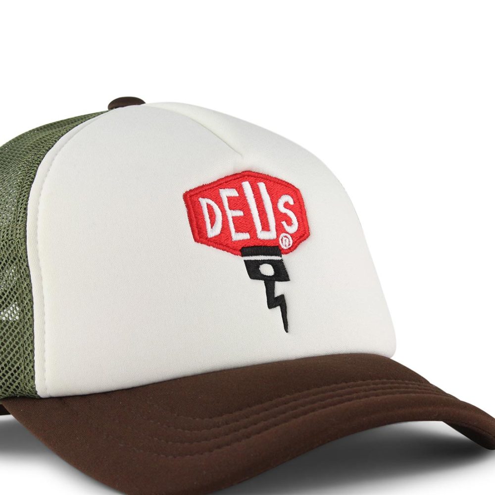 Deus Ex Machina Piston Shield 2 Mesh Back Trucker Cap - Brown