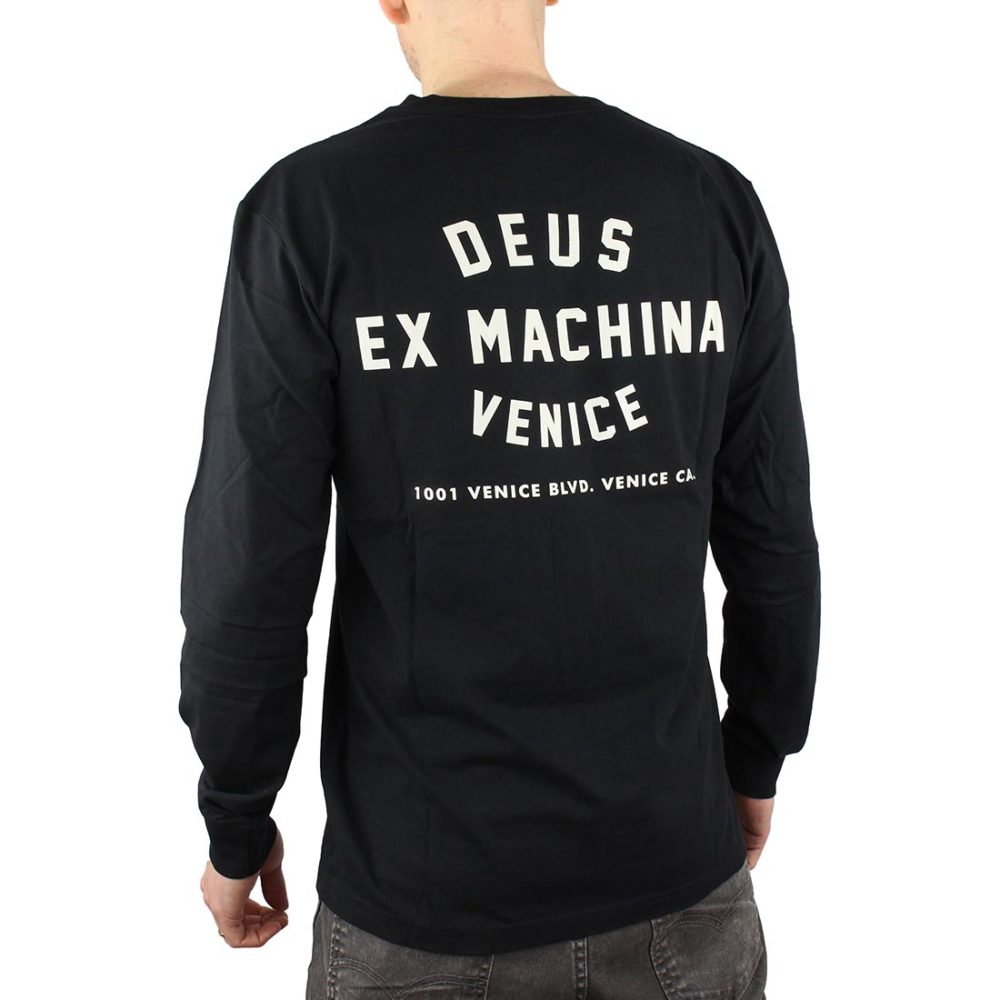 Deus Ex Machina Venice LA Address L/S T-Shirt - Black