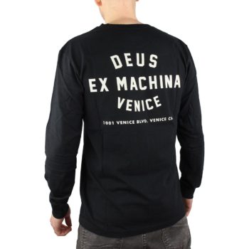 Deus Ex Machina Venice LA Address L/S T-Shirt - Black