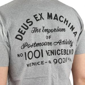 Deus Ex Machina Venice LA Address T-Shirt - Grey Marle