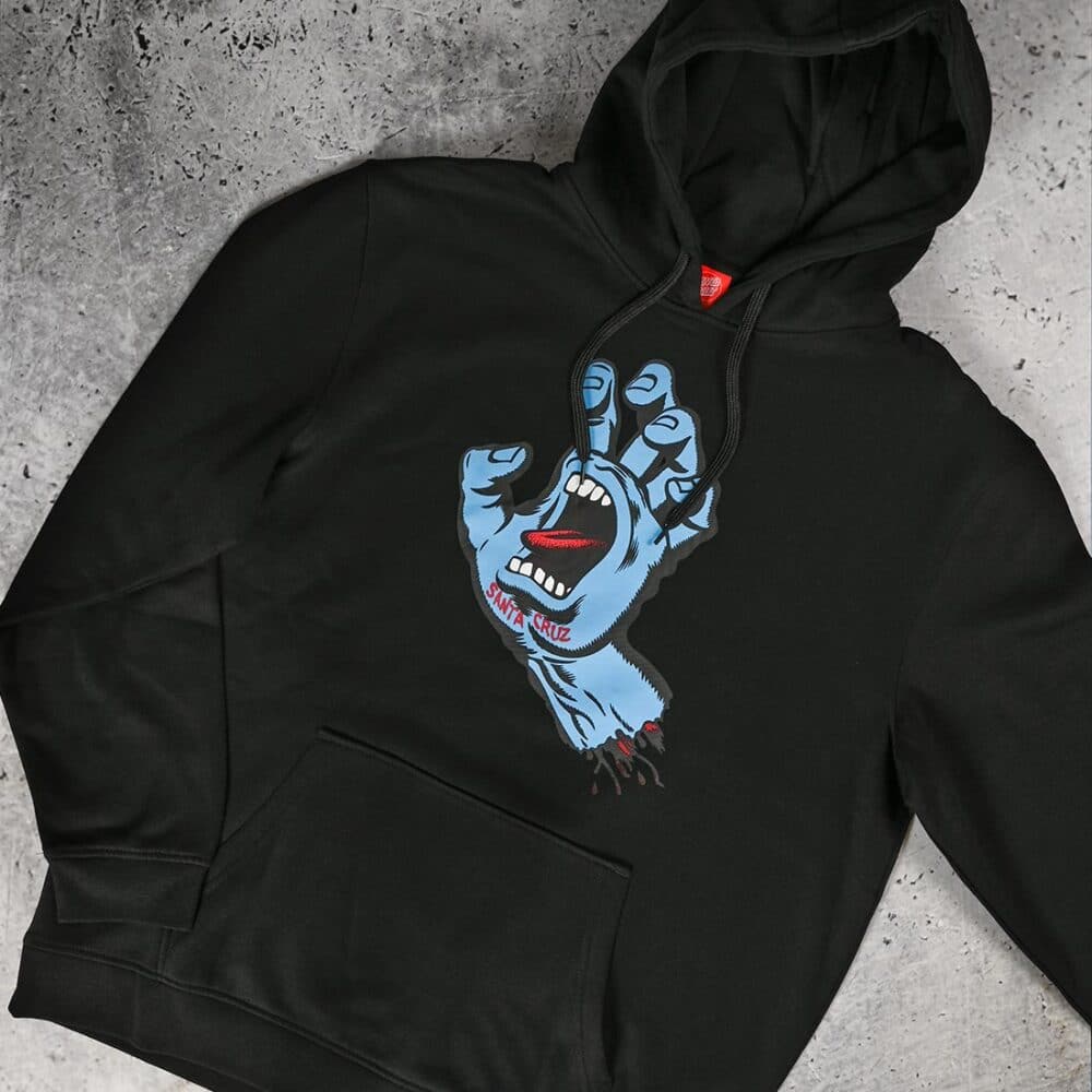 Santa Cruz Screaming Hand Pullover Hoodie - Black