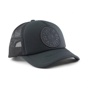 Deus Ex Machina Circle Logo Mesh Back Trucker Cap 77002 - Lt. Black