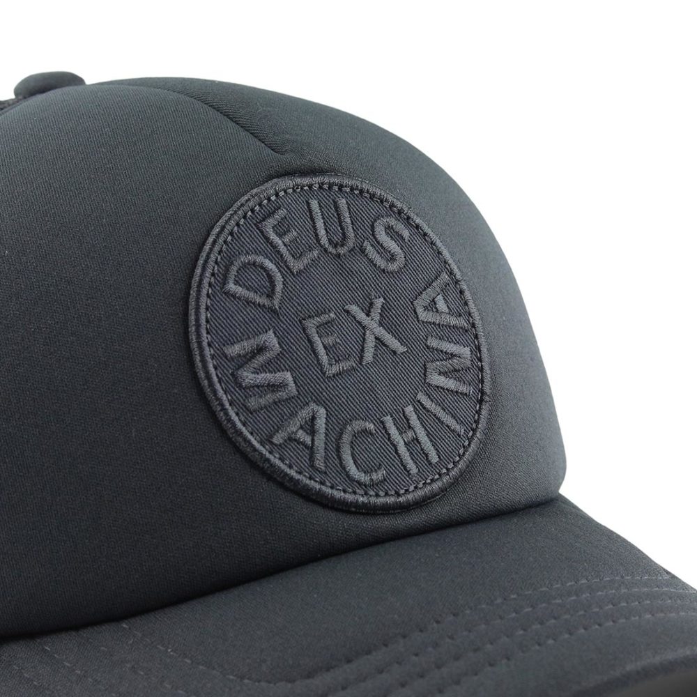 Deus Ex Machina Circle Logo Mesh Back Trucker Cap 77002 - Black