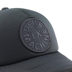 Deus Ex Machina Circle Logo Mesh Back Trucker Cap 77002 - Lt. Black