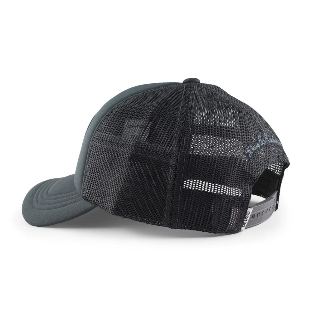 Deus Ex Machina Circle Logo Mesh Back Trucker Cap 77002 - Black