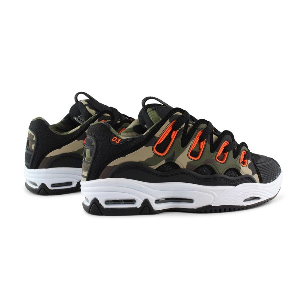 Osiris D3 2001 Shoes - Black Orange Camo