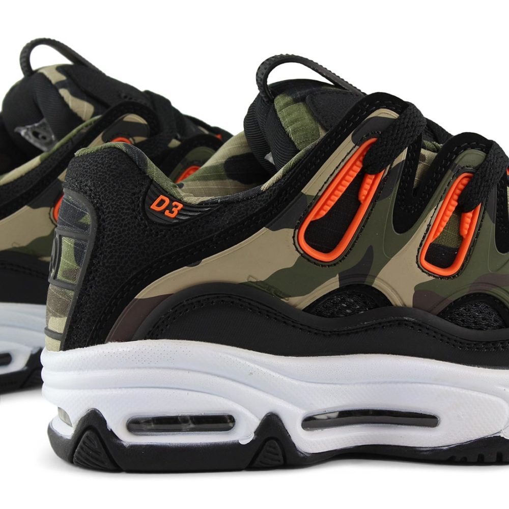 Osiris D3 2001 Shoes - Black Orange Camo