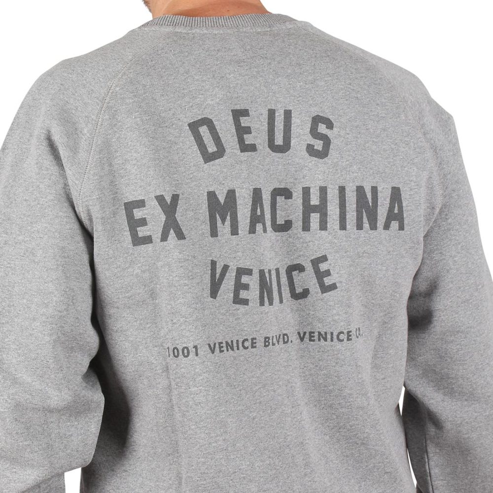 Deus Ex Machina Venice Address Crew Sweater - Grey Marle