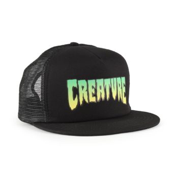 Creature Logo Mesh Back Trucker Cap - Black