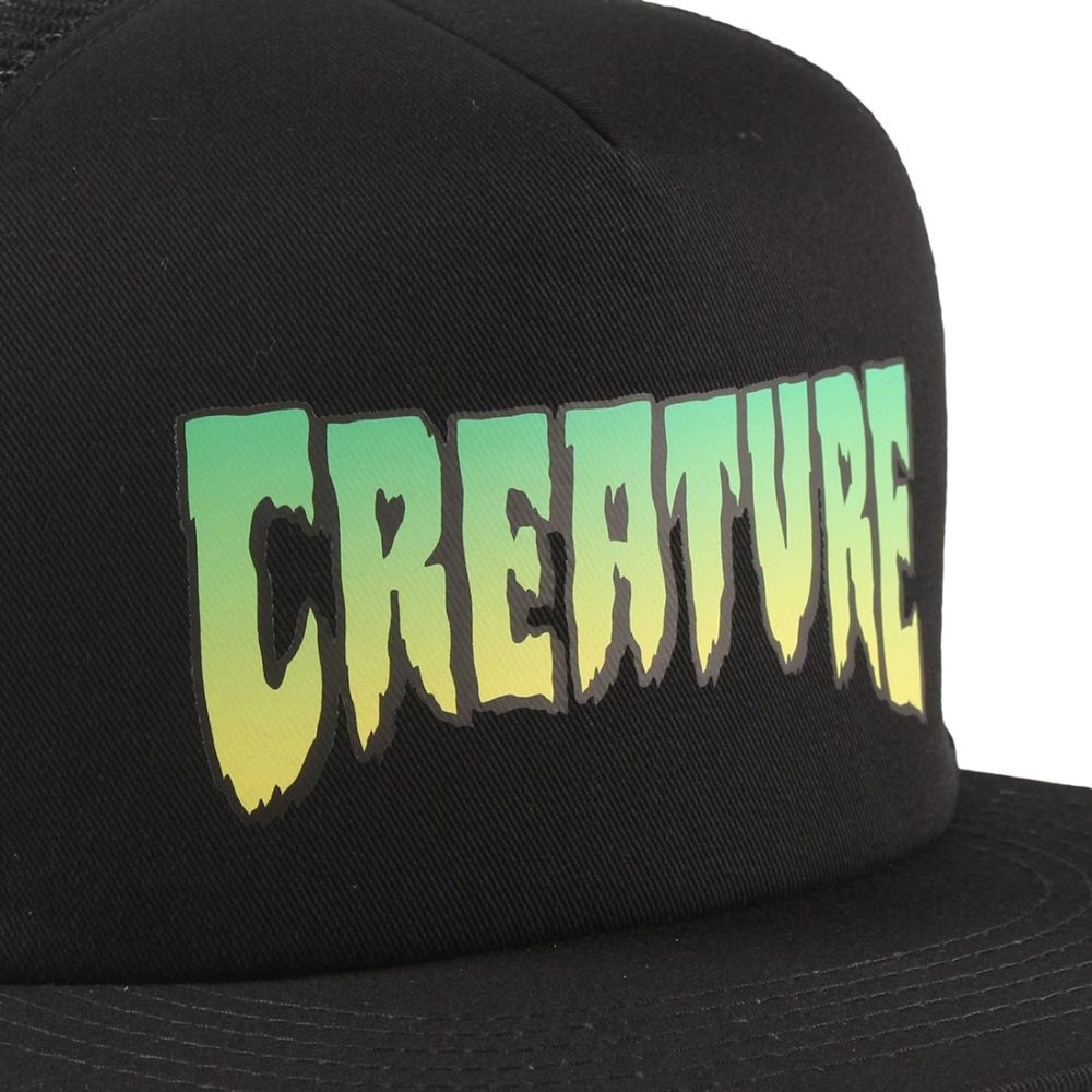 Creature Logo Mesh Back Trucker Cap - Black