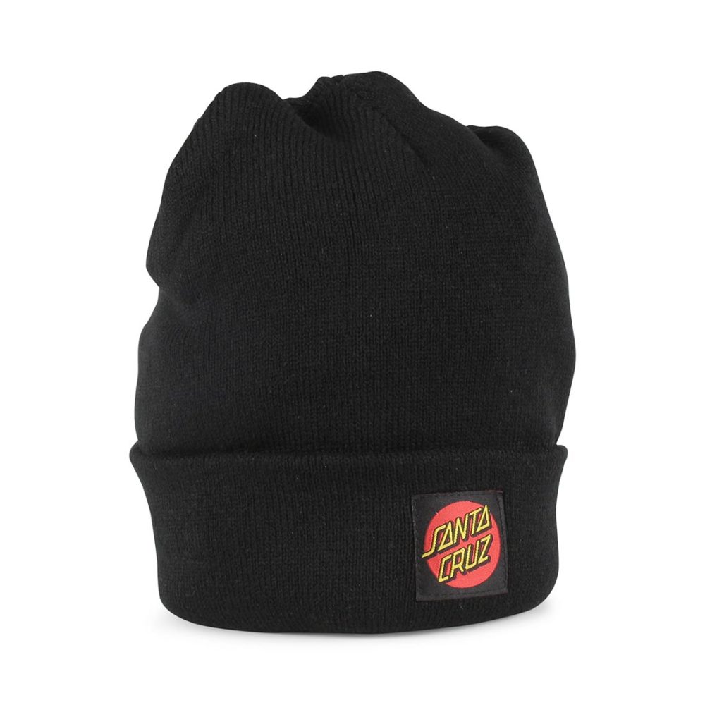 Santa Cruz Classic Dot label Beanie Hat - Black