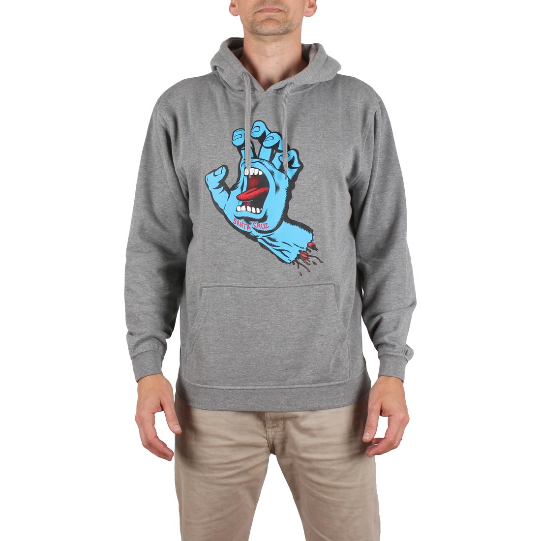 Santa Cruz Screaming Hand Pullover Hoodie Dark Heather Supereight