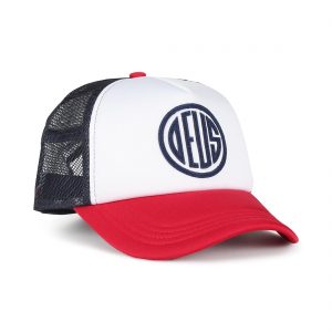Deus Ex Machina Pill Mesh Back Trucker Cap - Red/Navy