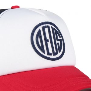 Deus Ex Machina Pill Mesh Back Trucker Cap - Red/Navy