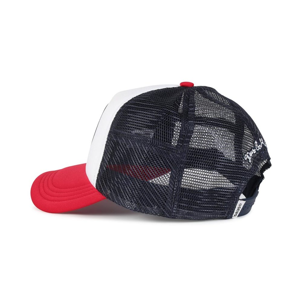 Deus Ex Machina Pill Mesh Back Trucker Cap - Red / Navy