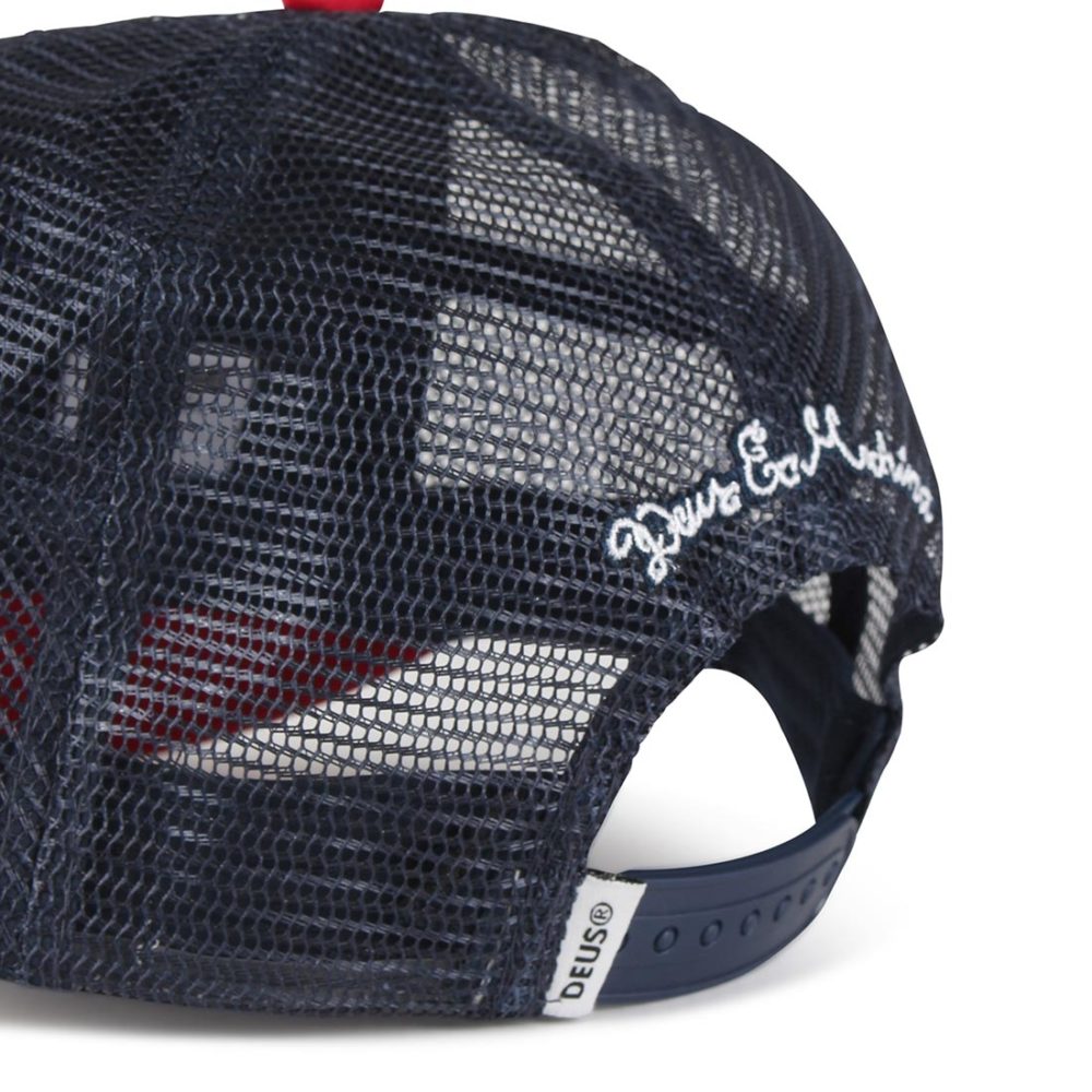 Deus Ex Machina Pill Mesh Back Trucker Cap - Red / Navy