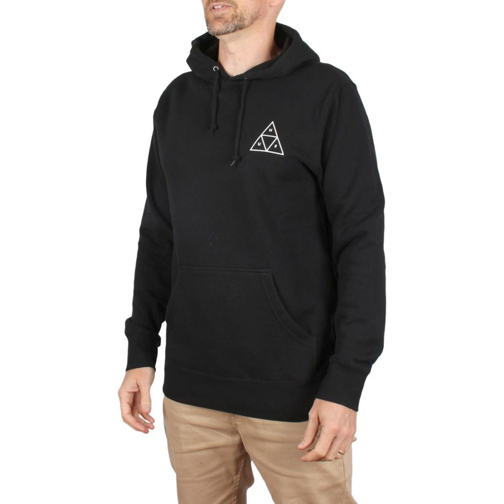 HUF Essentials Triple Triangle Pullover Hoodie - Black