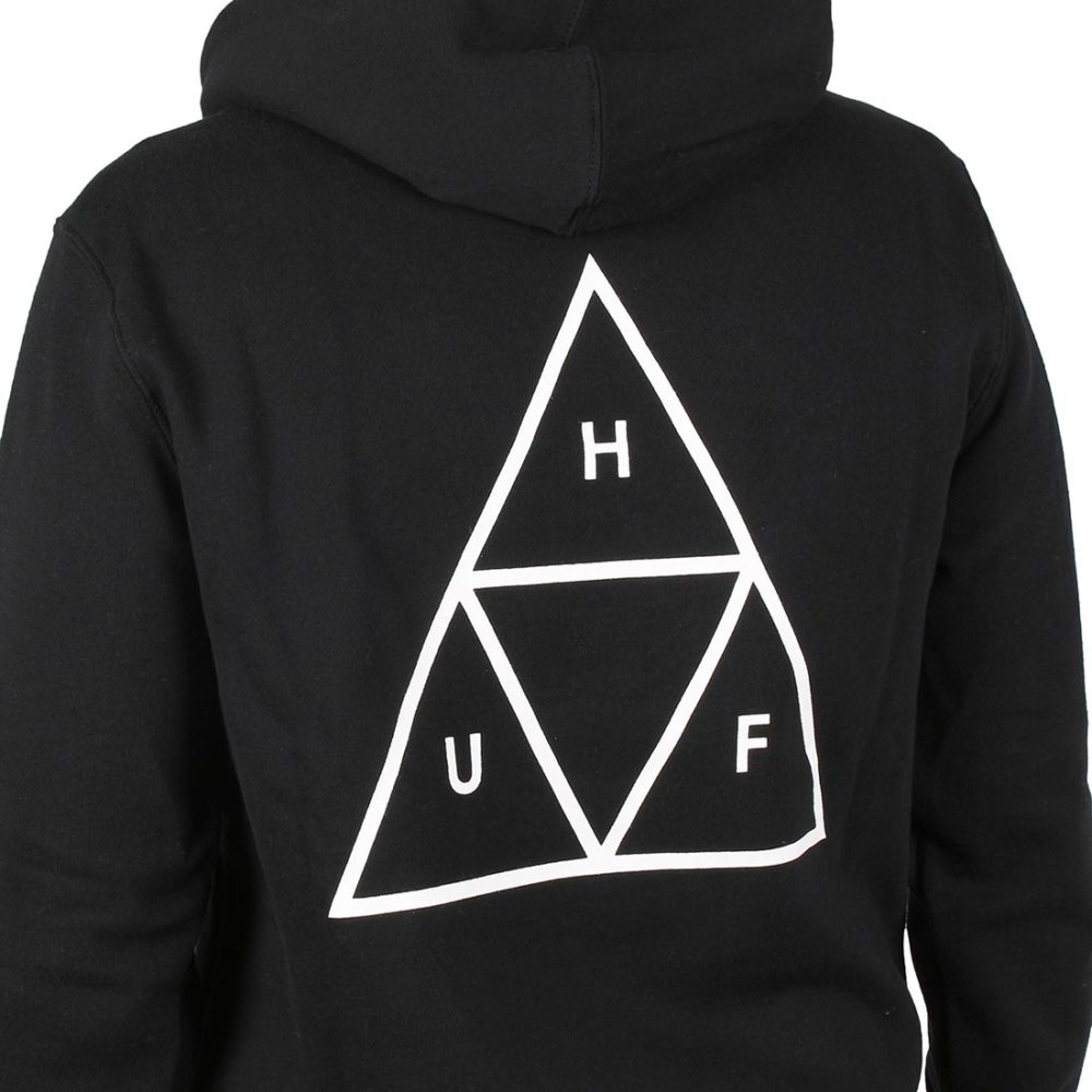 HUF Essentials Triple Triangle Pullover Hoodie - Black