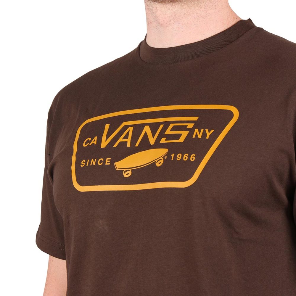 Vans Full Patch S/S T-Shirt - Dark Chocolate / Golden Yellow