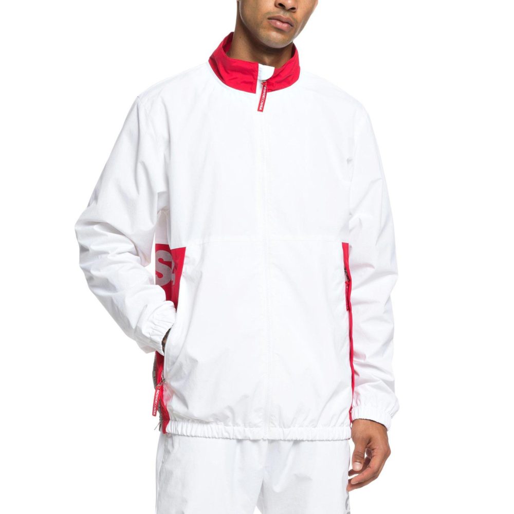 DC Shoes Skate Zip Up Tracksuit Jacket White WBB0