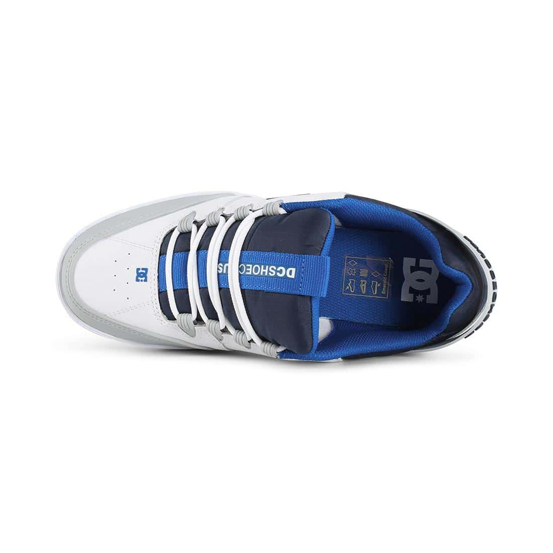  DC Zapatillas de skate Syntax para hombre, blanco/gris/azul  (White/Grey/Blue) : Ropa, Zapatos y Joyería