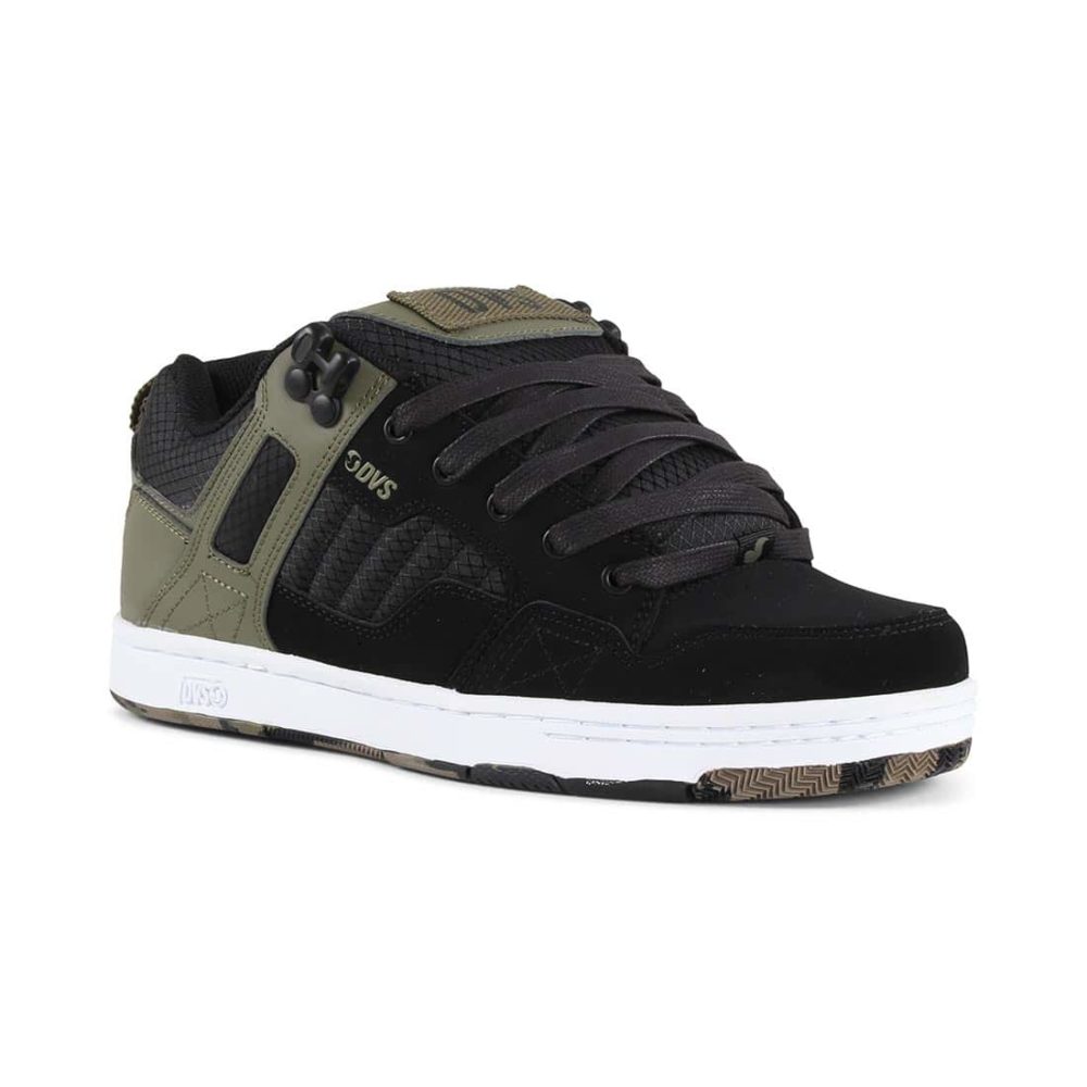 DVS Enduro 125 Skate Shoes - Olive/Black/White Nubuck