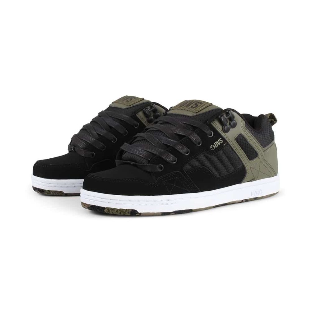 DVS Enduro 125 Skate Shoes - Olive/Black/White Nubuck