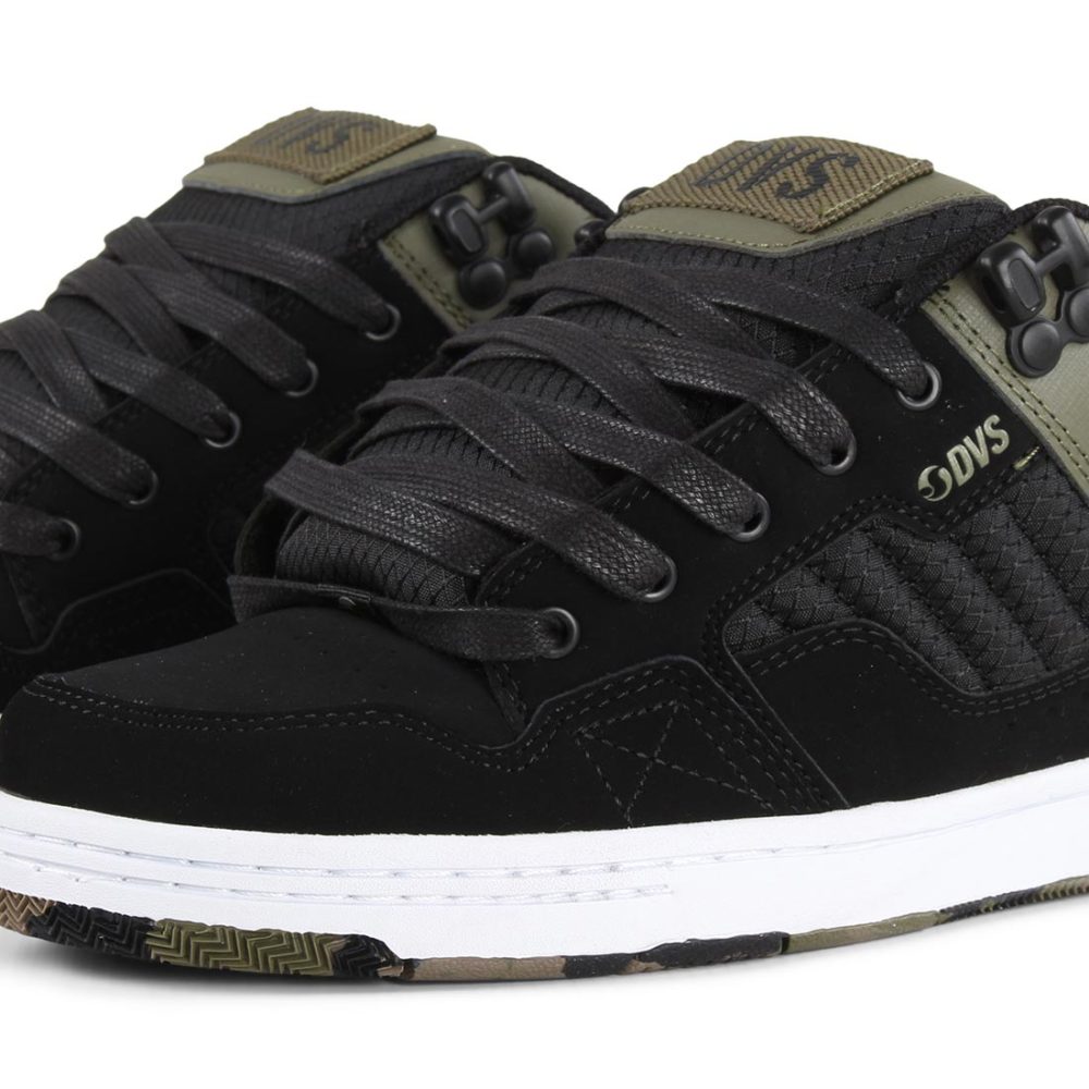 DVS Enduro 125 Skate Shoes - Olive/Black/White Nubuck