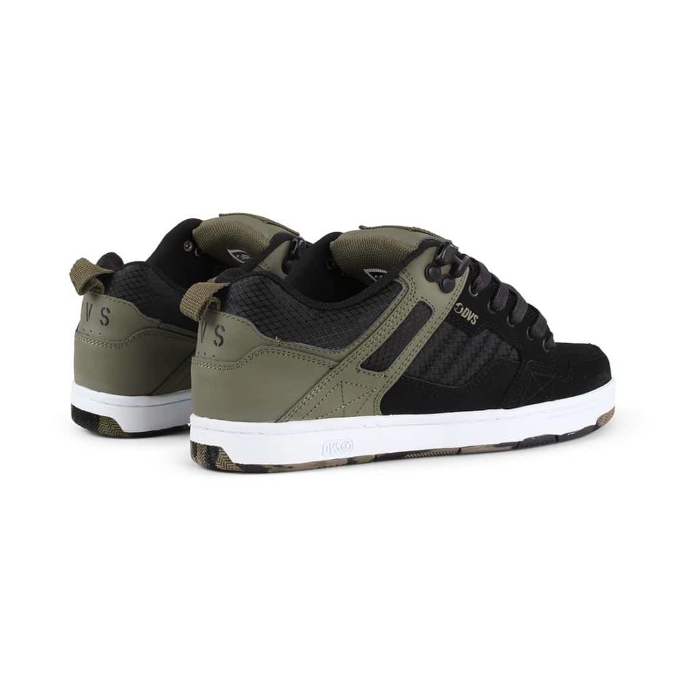 DVS Enduro 125 Skate Shoes - Olive/Black/White Nubuck