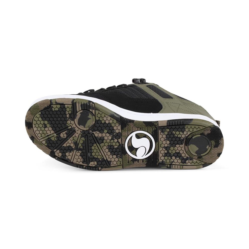 DVS Enduro 125 Skate Shoes - Olive/Black/White Nubuck