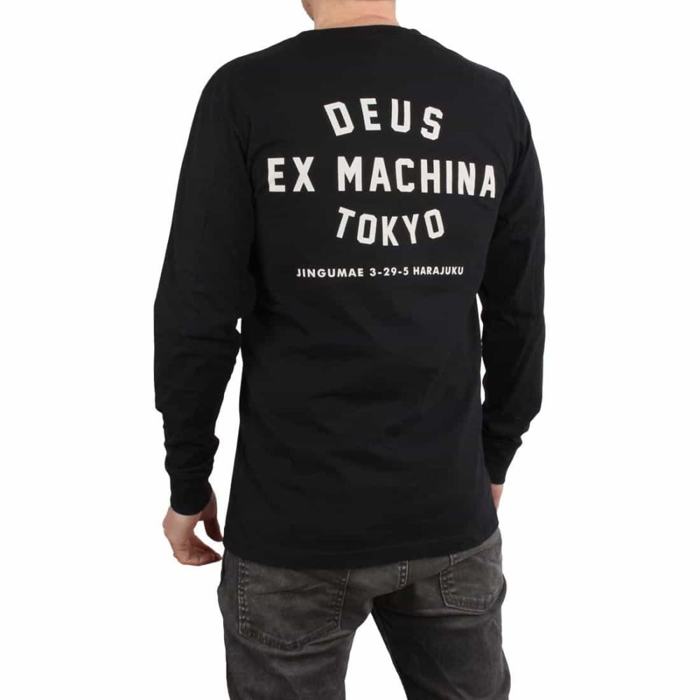 Deus Ex Machina Tokyo Address L/S T-Shirt - Black