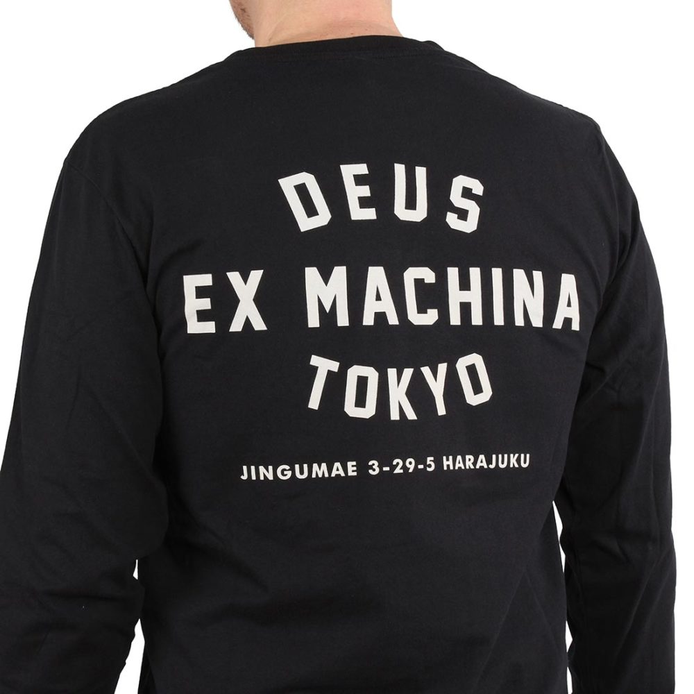 Deus Ex Machina Tokyo Address L/S T-Shirt - Black